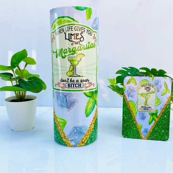 Margarita Tumbler, Margarita Cup, When Life Give You Limes Make Margarita, - Picture 7 of 7